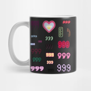 999 angel number aesthetic pack colorful Mug